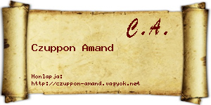 Czuppon Amand névjegykártya